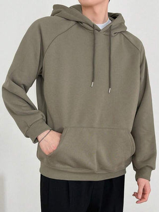 Admire - Groene Mannen Kangaroo Pocket Hoodie