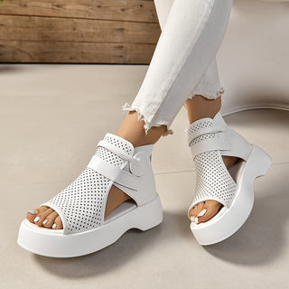 Carmella - Ritssluiting Platform Sandalen