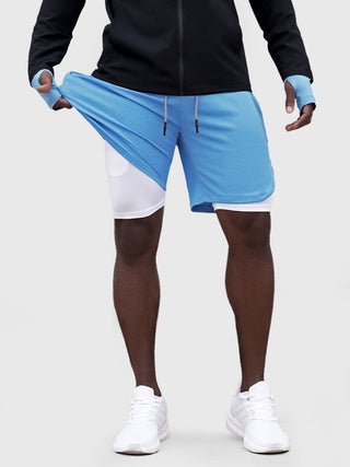 Ademende 2 - in - 1 Sport Shorts met Binnenvoering - Bayu