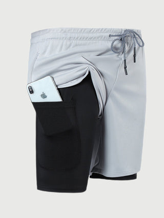 Ademende 2 - in - 1 Sport Shorts met Binnenvoering - Bayu