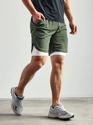 Ademende 2 - in - 1 Sport Shorts met Binnenvoering - Bayu