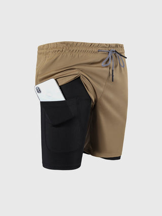 Ademende 2 - in - 1 Sport Shorts met Binnenvoering - Bayu