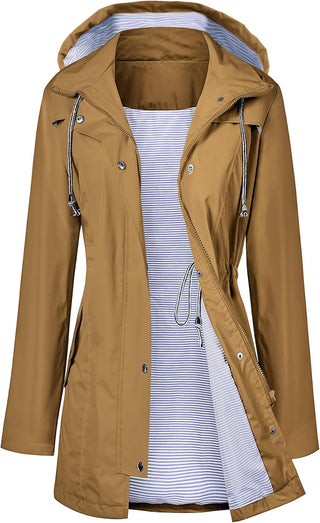 Attire - Waterdicht Trenchcoat met kap - Trenchcoat - Bayu