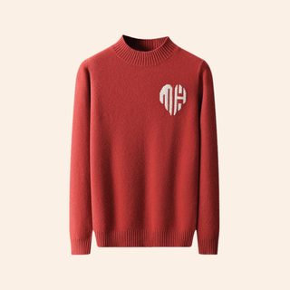 Avaion - Minimalistische Sweater met Geborduurd Hartdetail - Sweater - Bayu