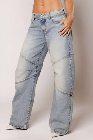 Basic Faded Distressed Jeans - Jeans - Bayu