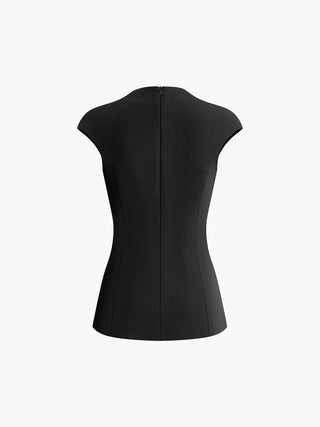 Bersh - Minimalistische Piping Corset Zipper Blouse - Blouses - Bayu