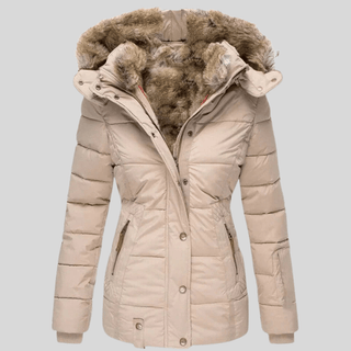 Bersh - Winterjas Dames met Imitatiebont Voering - Montiqeu - Luxe Winterjas Dames Met Imitatiebont Voering - Bayu