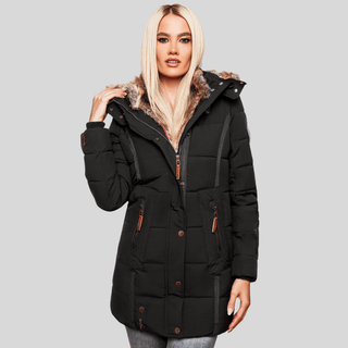 Bersh - Winterjas Dames met Imitatiebont Voering - Montiqeu - Luxe Winterjas Dames Met Imitatiebont Voering - Bayu