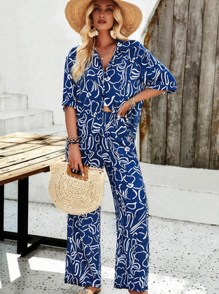 Bloemenprint Jumpsuits voor Dames - Set met Blouse en Broek - Bayu