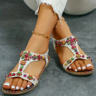 BOHO Flowers Zomer Open Toe Sandalen - Bayu