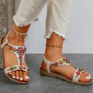 BOHO Flowers Zomer Open Toe Sandalen - Bayu