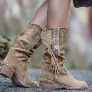 Boho halflange Laarzen met Franjes - Boots - Bayu