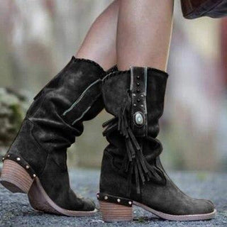 Boho halflange Laarzen met Franjes - Boots - Bayu