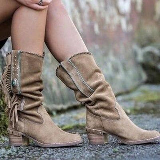 Boho halflange Laarzen met Franjes - Boots - Bayu