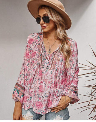 Boho Hippie Blouse in Roze - Blouse - Bayu