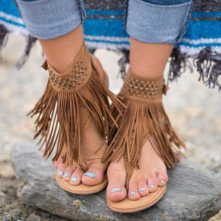 Boho Sandalen met Franjes - Sandals - Bayu