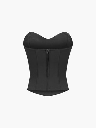 Bustier met Rits en Cup Details - Tank Tops & Camis - Bayu