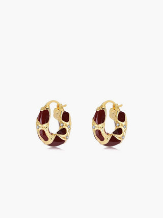 Chunky Gouden Frame Creolen - Earrings - Bayu