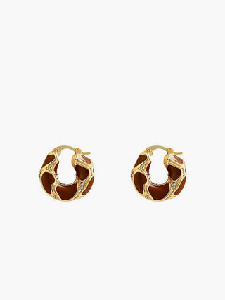 Chunky Gouden Frame Creolen - Earrings - Bayu