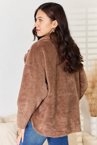 Culture Code Double Breasted Fuzzy Coat - Tussenjas voor Dames - Outerwear - Bayu