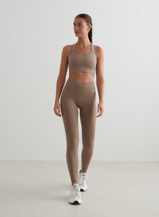 Espresso Geribbelde Naadloze Legging - TIGHTS - Bayu