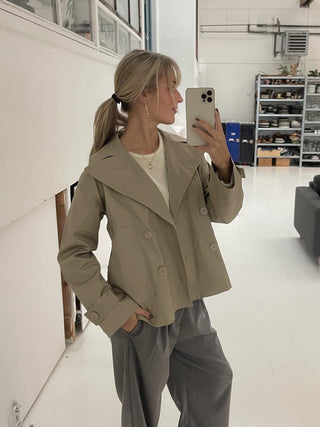 Ethos - Korte Trenchcoat Voor Dames - Jassen/Blazers - Bayu