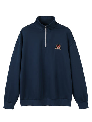 Fokas - Geborduurd Half - Zip Pullover - half - zip - Bayu