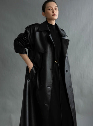 Franco - Premium Leren Trench Coat - Bayu