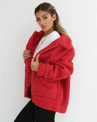 Gezellige en trendy dames teddy fleece jas - Bayu