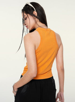 Halternek Tanktop in Effen Kleur - Bayu