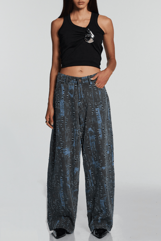 Jokay Unieke Torn Print Jeans - Bottoms - Bayu