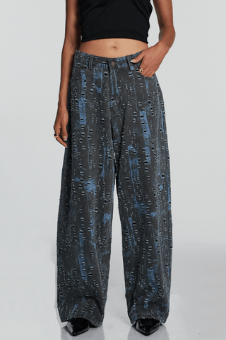 Jokay Unieke Torn Print Jeans - Bottoms - Bayu