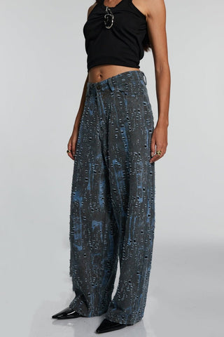 Jokay Unieke Torn Print Jeans - Bottoms - Bayu