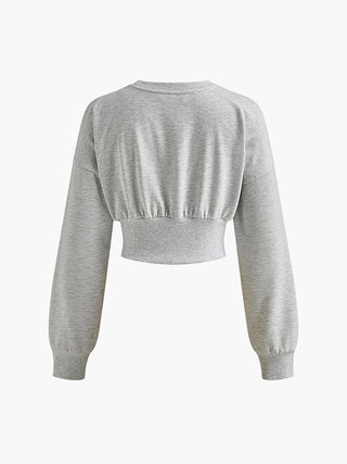 Katoenen Geplooide Corset Sweatshirt - Sweatshirts - Bayu