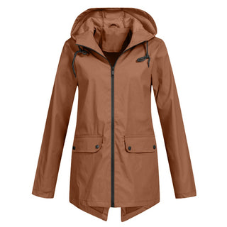 Lange Regenjas met Capuchon voor Dames - Jacket & Coats - Bayu