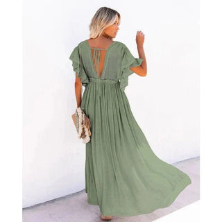 Maxi Groene Ibiza Strandjurk - Ibiza jurken - Bayu