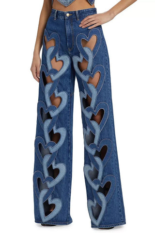 Odalys Heart Cutout Jeans - Bottoms - Bayu