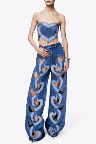 Odalys Heart Cutout Jeans - Bottoms - Bayu