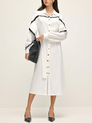 Papaya - Katoenen & Linnen Trenchcoat met Riem - Trench Coats - Bayu