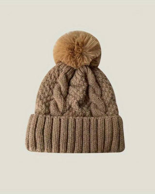 Pompom Knit Beanie - Pompom Knit Beanie - Bayu