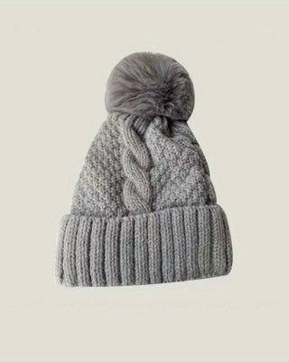 Pompom Knit Beanie - Pompom Knit Beanie - Bayu