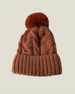 Pompom Knit Beanie - Pompom Knit Beanie - Bayu