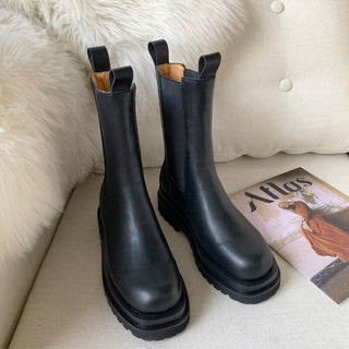 Rogue - Zwarte Chunky Chelsea Boots voor Dames - Laarzen - Bayu