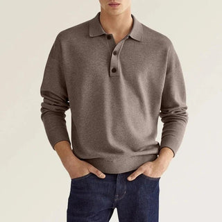 Sander - Casual Heren Polo met Lange Mouwen - Tops en Shirts Heren - Bayu