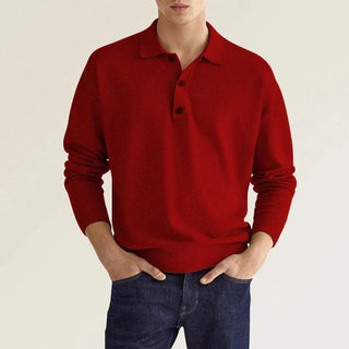 Sander - Casual Heren Polo met Lange Mouwen - Tops en Shirts Heren - Bayu