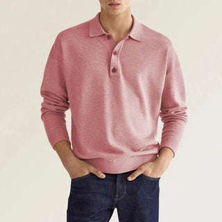 Sander - Casual Heren Polo met Lange Mouwen - Tops en Shirts Heren - Bayu