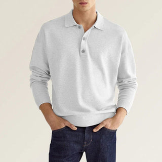 Sander - Casual Heren Polo met Lange Mouwen - Tops en Shirts Heren - Bayu