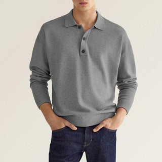 Sander - Casual Heren Polo met Lange Mouwen - Tops en Shirts Heren - Bayu