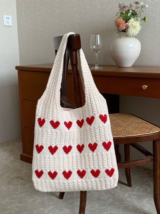 Schattige Hart Tote Bag (Koop 1, Krijg 1 Gratis) - Bayu