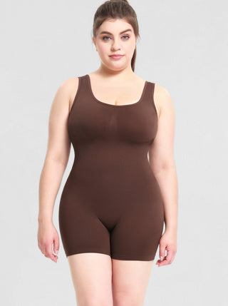 Second Skin - Bruine Plus Size Tummy Control Bodysuit - Bayu